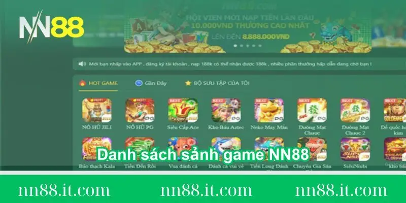 danh sach sanh game tren trang chu nn88